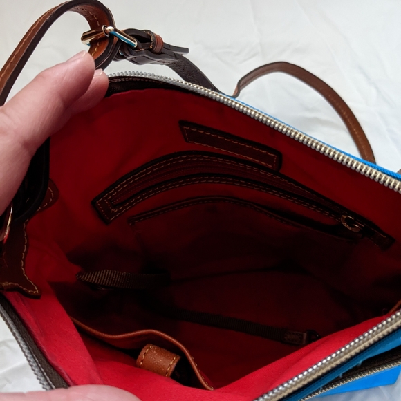 Dooney and Bourke nylon crossbody bag, bright blue - Picture 7 of 9